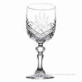 Crystal wine glass stocklots, microwave and dishwasher safe, various designs are available